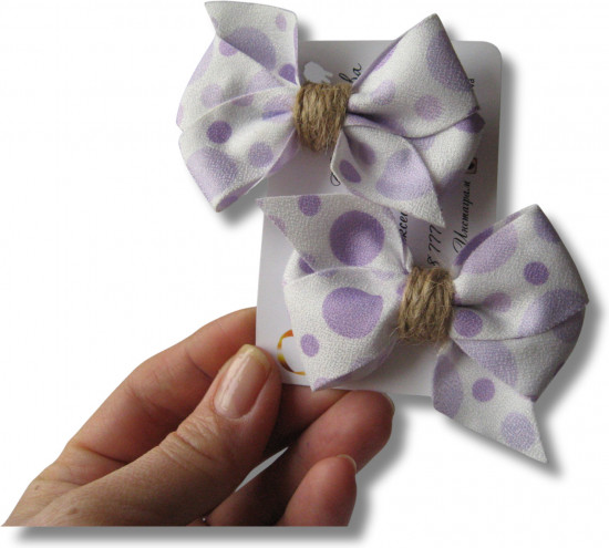 Бантики на зажимах для волос ручной работы «Pastel bows collection»