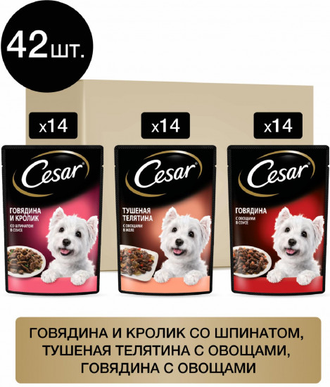 Набор влажного корма для собак