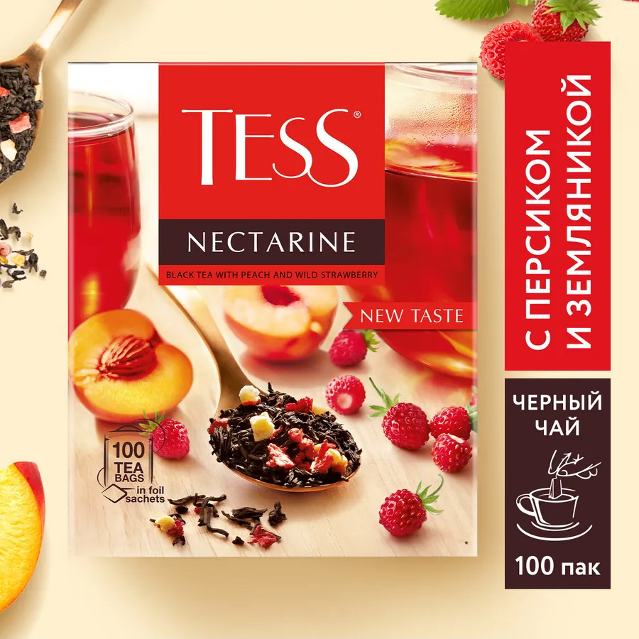 Чай черный с персиком и нектарином «Nectarine» | Tess