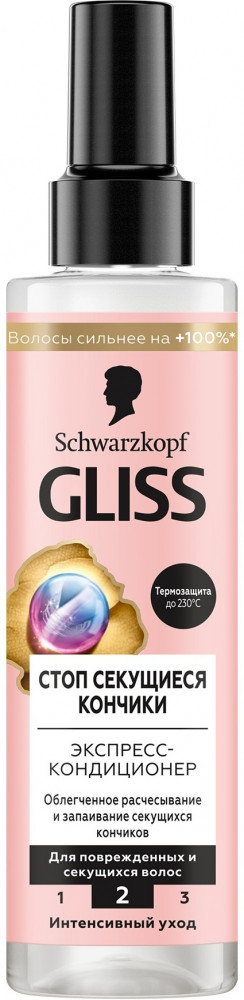 Экспресс-кондиционер для поврежденных и секущихся волос «Стоп секущиеся кончики» | Split Hair Miracle | Gliss