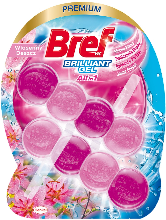 Блок для унитаза подвесной «Spring rain» | Brilliant gel | Henkel