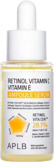 Укрепляющая ампульная сыворотка «Retinol Vitamin C Vitamin E Ampoule Serum»
