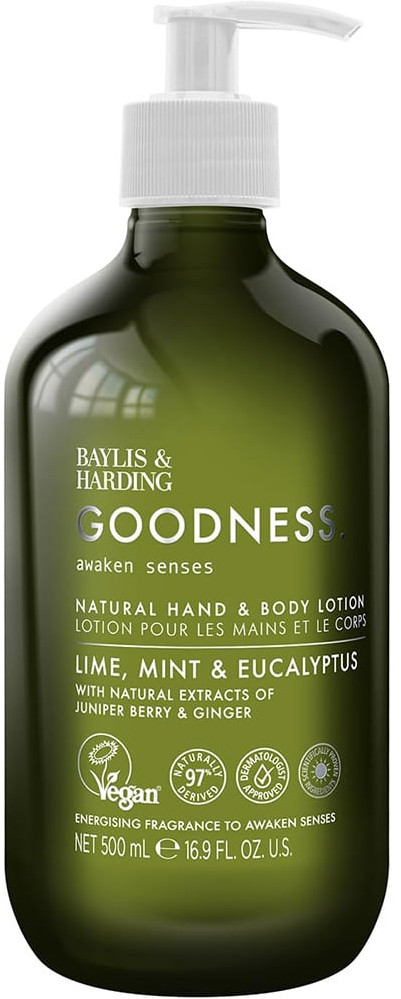 Лосьон для тела и рук «Lime, Mint & Eucalyptus Hand and Body Lotion. Лайм, мята и эвкалипт» | Goodness | Baylis & Harding