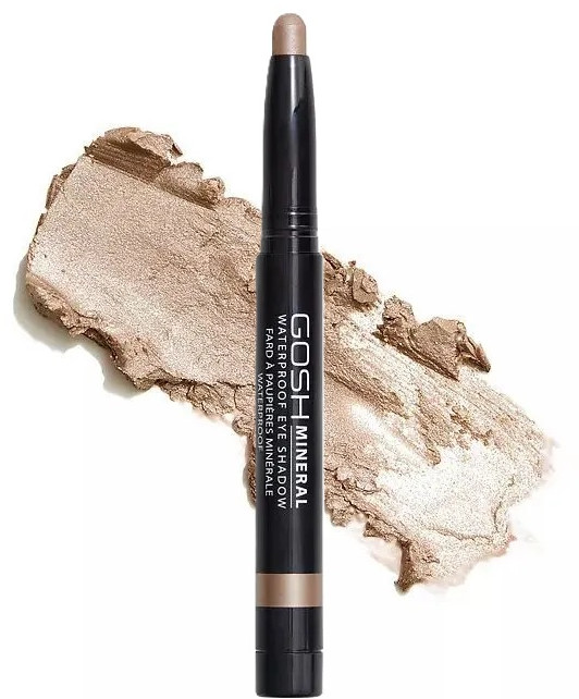 Тени для век минеральные «Mineral Waterproof Eye Shadow», оттенок 02 Golden Brown | Gosh