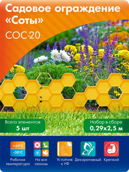 Комплект ограждений декоративных «Соты»