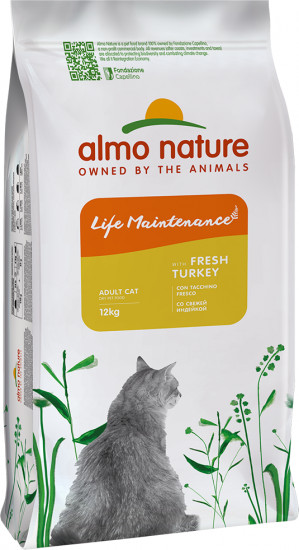 Сухой корм для взрослых кошек со свежей индейкой и коричневым рисом «Life Maintenance Fresh Turkey»