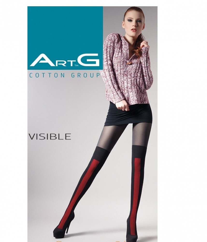 Колготки фантазийные «Visible» (nero, 120 den) | Art G