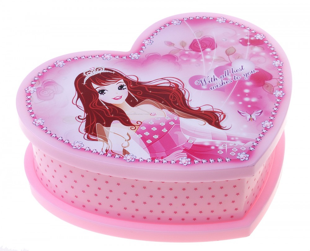 Шкатулка музыкальная «Принцесса» розовая
