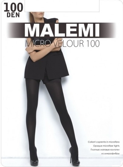 Колготки из микрофибры «Micro Velour» (nero, 100 DEN)