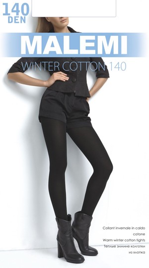Колготки женские «Winter Cotton» (nero, 140 DEN) | Malemi