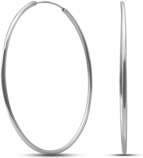 Серьги конго из серебра