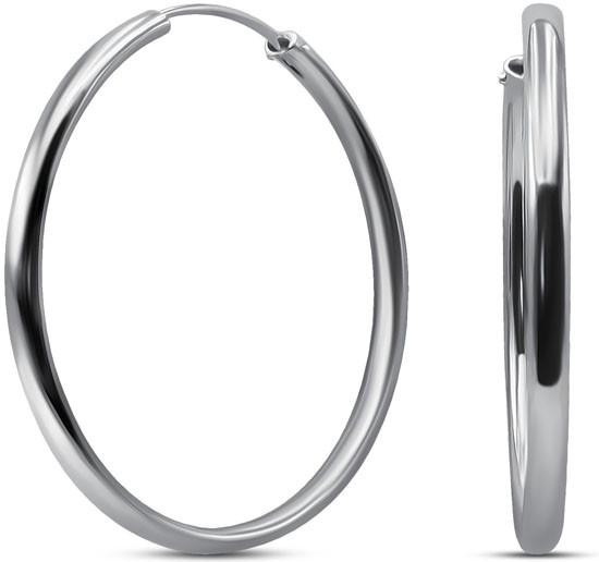 Серьги конго из серебра