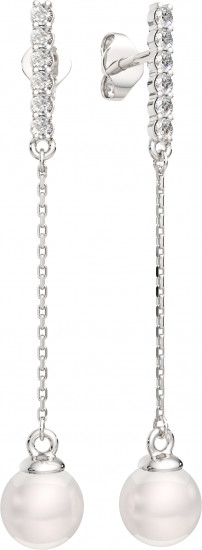 Серьги-цепочки из серебра