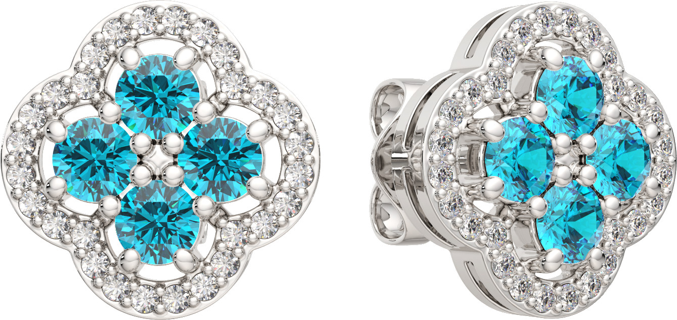 Серьги-пусеты из серебра | Lucente Silver