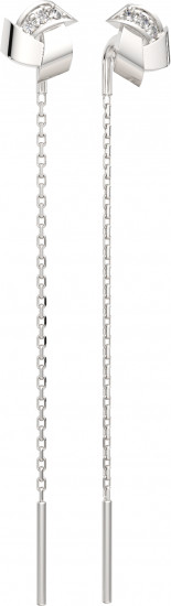 Серьги-цепочки из серебра