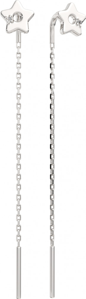 Серьги-цепочки из серебра | Lucente Silver