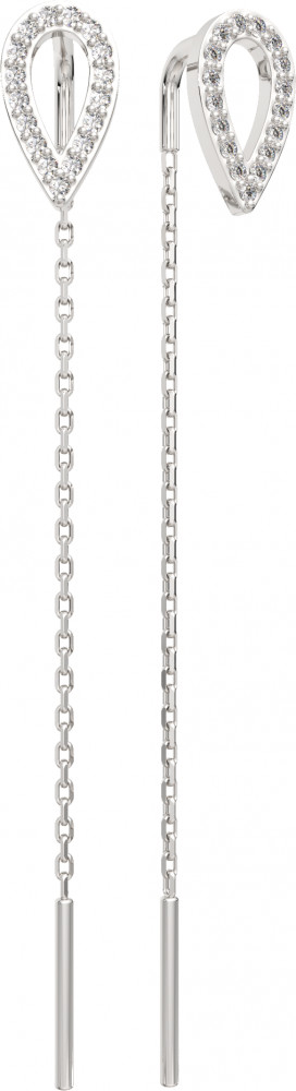 Серьги-цепочки из серебра | Lucente Silver