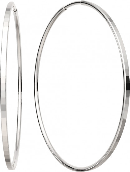 Серьги конго из серебра