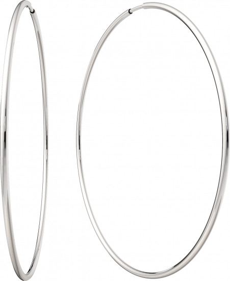 Серьги конго из серебра