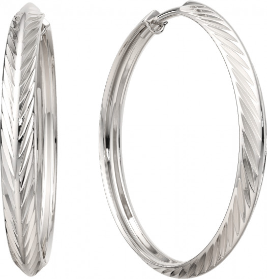 Серьги конго из серебра