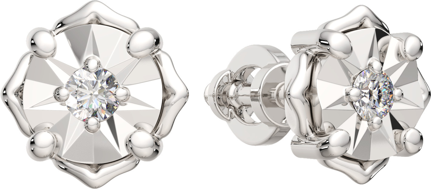 Серьги-пусеты из серебра | Lucente Silver