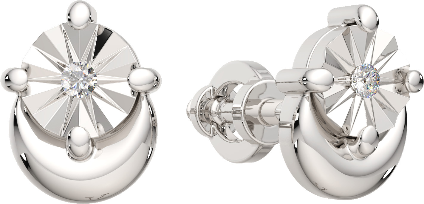 Серьги-пусеты из серебра | Lucente Silver