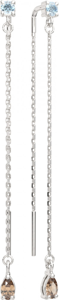 Серьги-цепочки из серебра | Lucente Silver