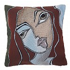 Наволочка декоративная «Девушка авангард» (40х40 см, гобелен, полиэстр)