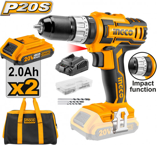 Аккумуляторная ударная дрель-шуруповерт