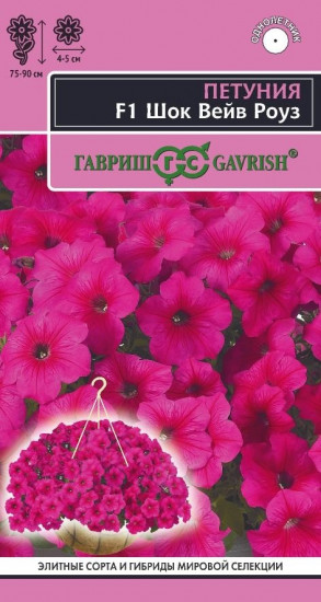 Семена петунии «Шок Вейв роуз F1»