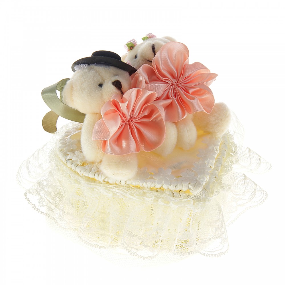 Шкатулка «Мишки с цветком»