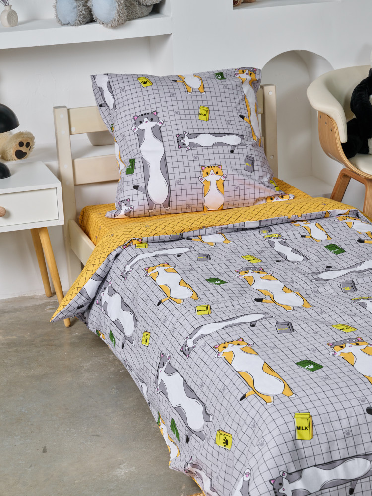 Комплект постельного белья «Кот батон» | ТексПлюс