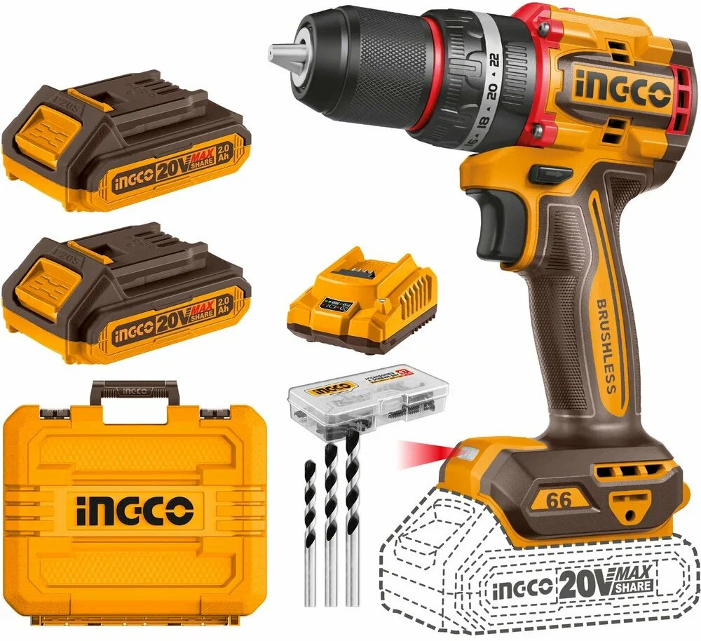 Аккумуляторный ударный шуруповерт | INGCO