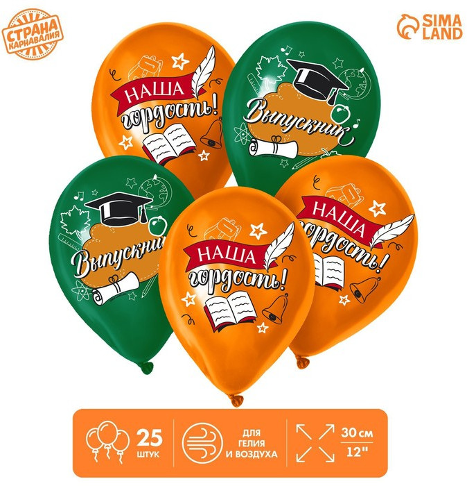 Набор шаров воздушных «Выпускной» | Страна Карнавалия