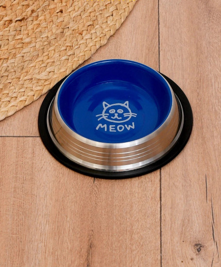 Миска металлическая «Meow»