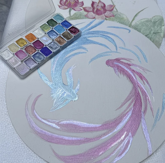 Краски перламутровые акварельные