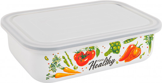 Лоток эмалированный с крышкой «Овощи»