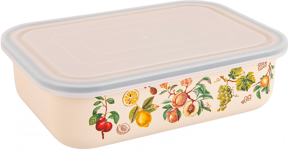 Лоток эмалированный с крышкой «Фруктовый сад» | Фруктовый сад | Appetite