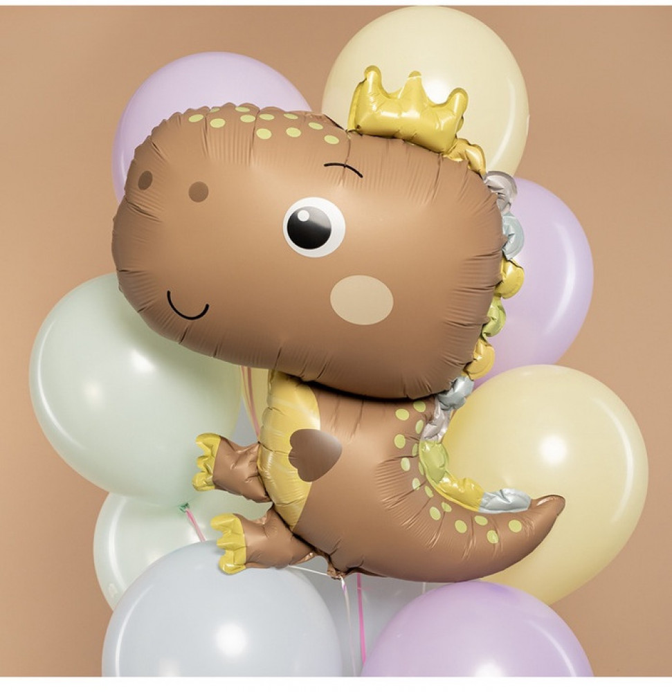 Шар воздушный «Динозаврик в короне» | Falali