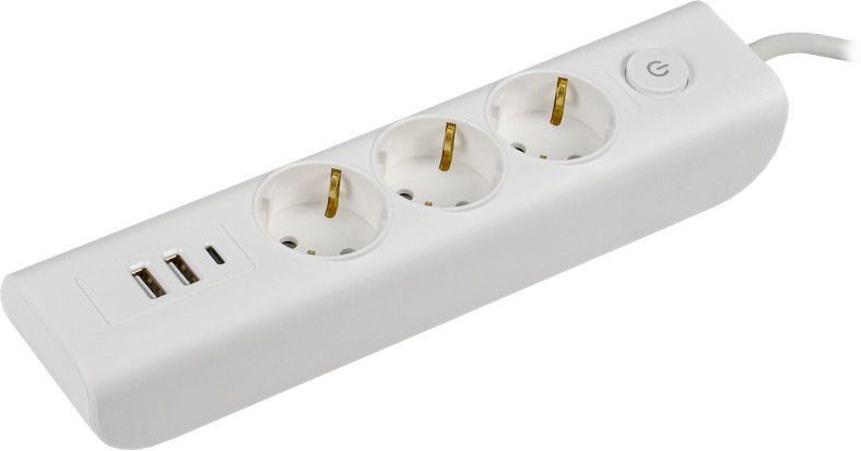 Удлинитель бытовой на 3 места с заземляющим контактом | Modern | IEK