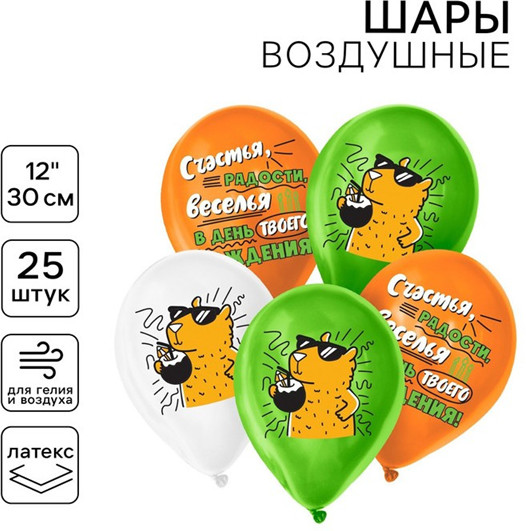 Набор шаров воздушных «С днём рождения»