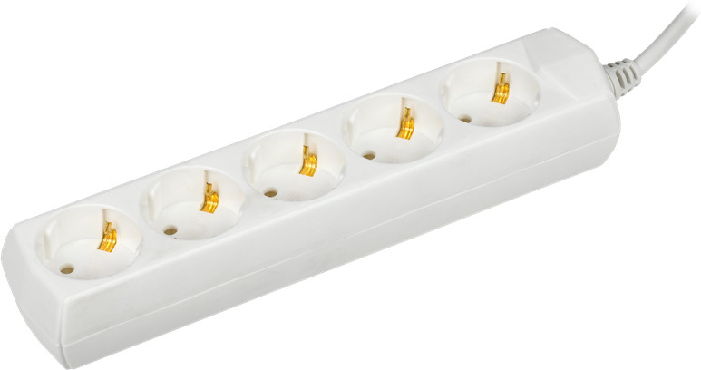 Удлинитель на 5 мест 2Р+РЕ | Generica