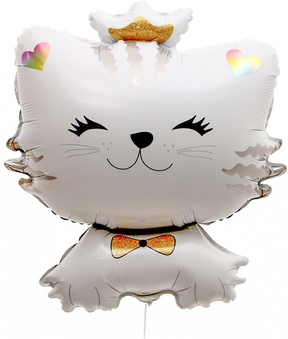 Шар воздушный «Кошка с бантиком» | Страна Карнавалия