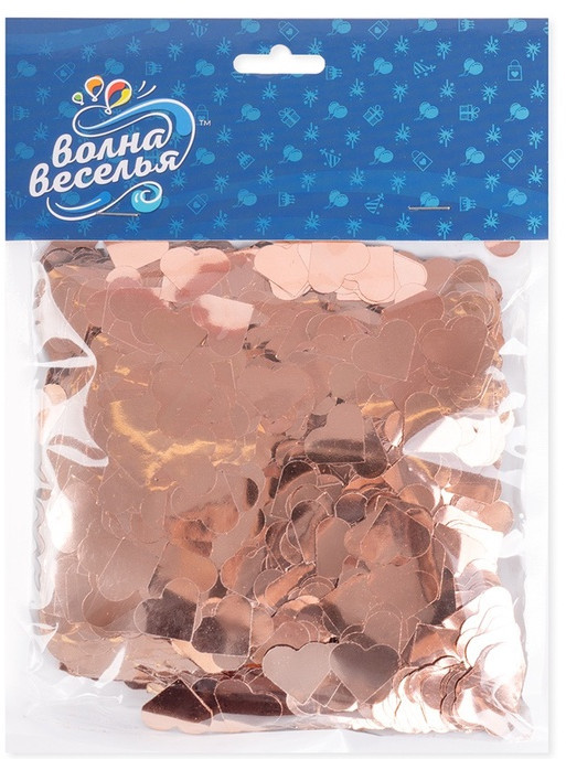 Конфетти для шаров «Сердце» | Волна веселья