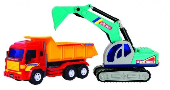Экскаватор и грузовик | Pullman
