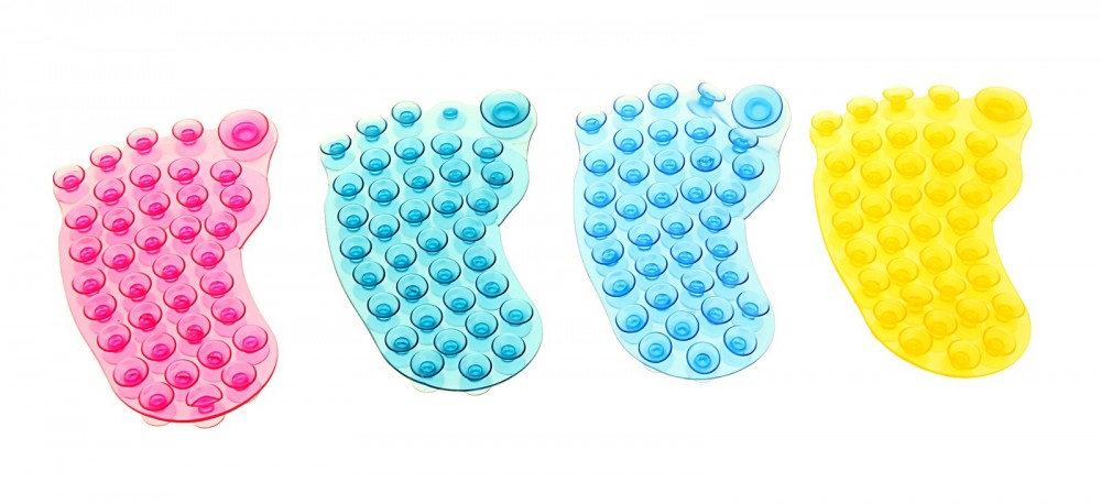 Детский мини коврик для ванны «Нога», цвет в ассортименте | Мини-коврики