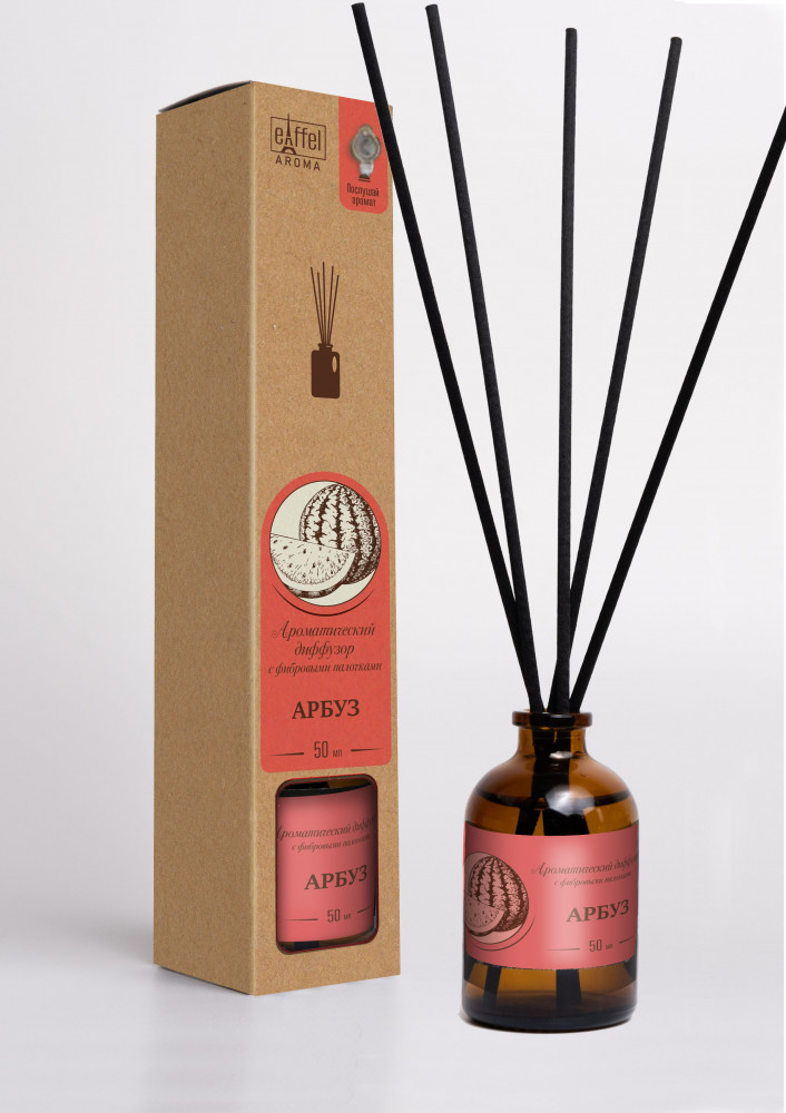 Ароматический диффузор для дома с фибровыми палочками «Арбуз» | EIFFELAROMA