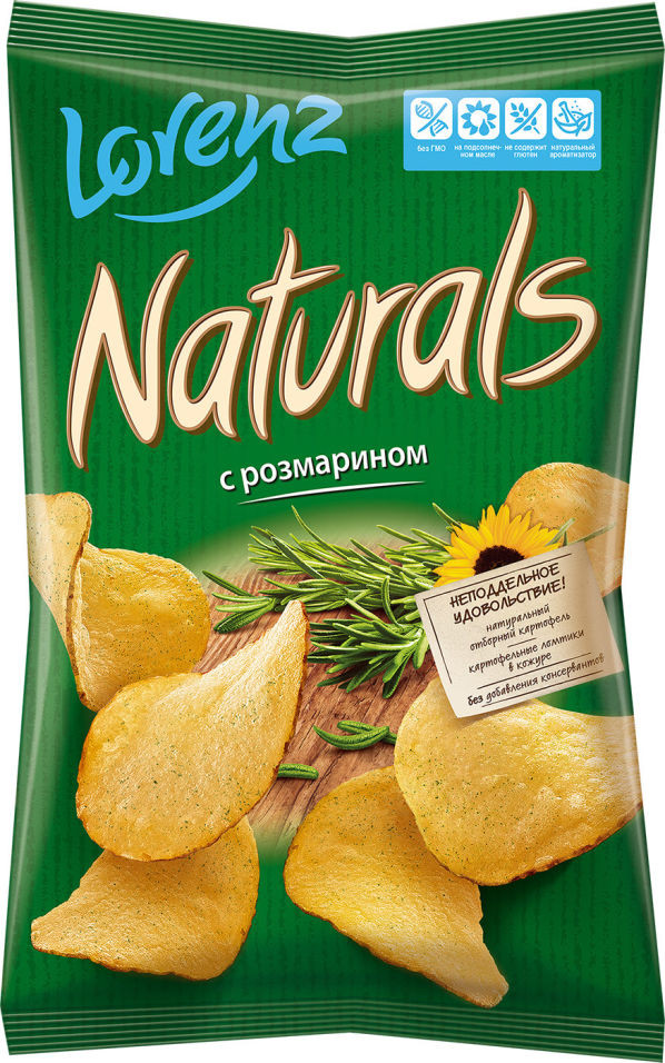 Картофельные чипсы с розмарином | Naturals | Lorenz