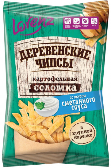 Картофельные чипсы со вкусом сметанного соуса