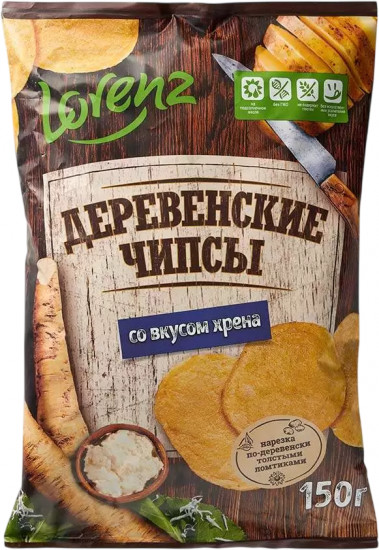 Картофельные чипсы со вкусом хрена